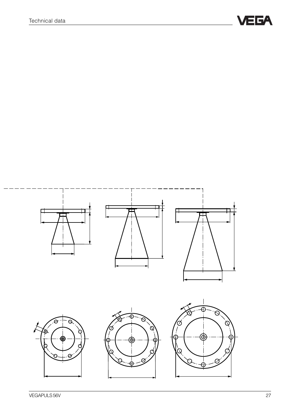 Technical data | VEGA VEGAPULS 56V User Manual | Page 27 / 80