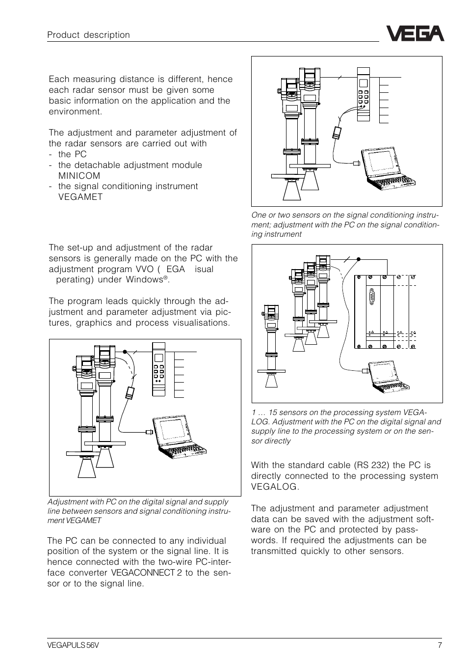 3 adjustment, Adjustment with pc | VEGA VEGAPULS 56V User Manual | Page 7 / 80