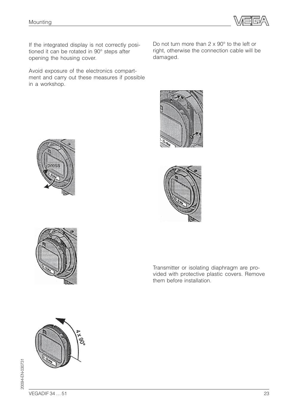 VEGA VEGADIF 34 … 51 User Manual | Page 23 / 64