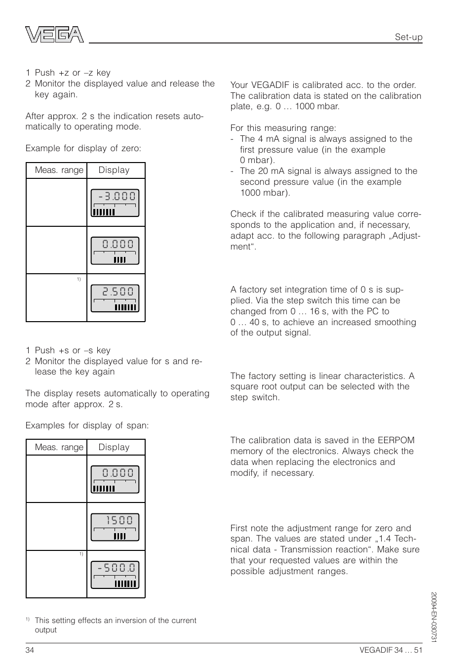 VEGA VEGADIF 34 … 51 User Manual | Page 34 / 64