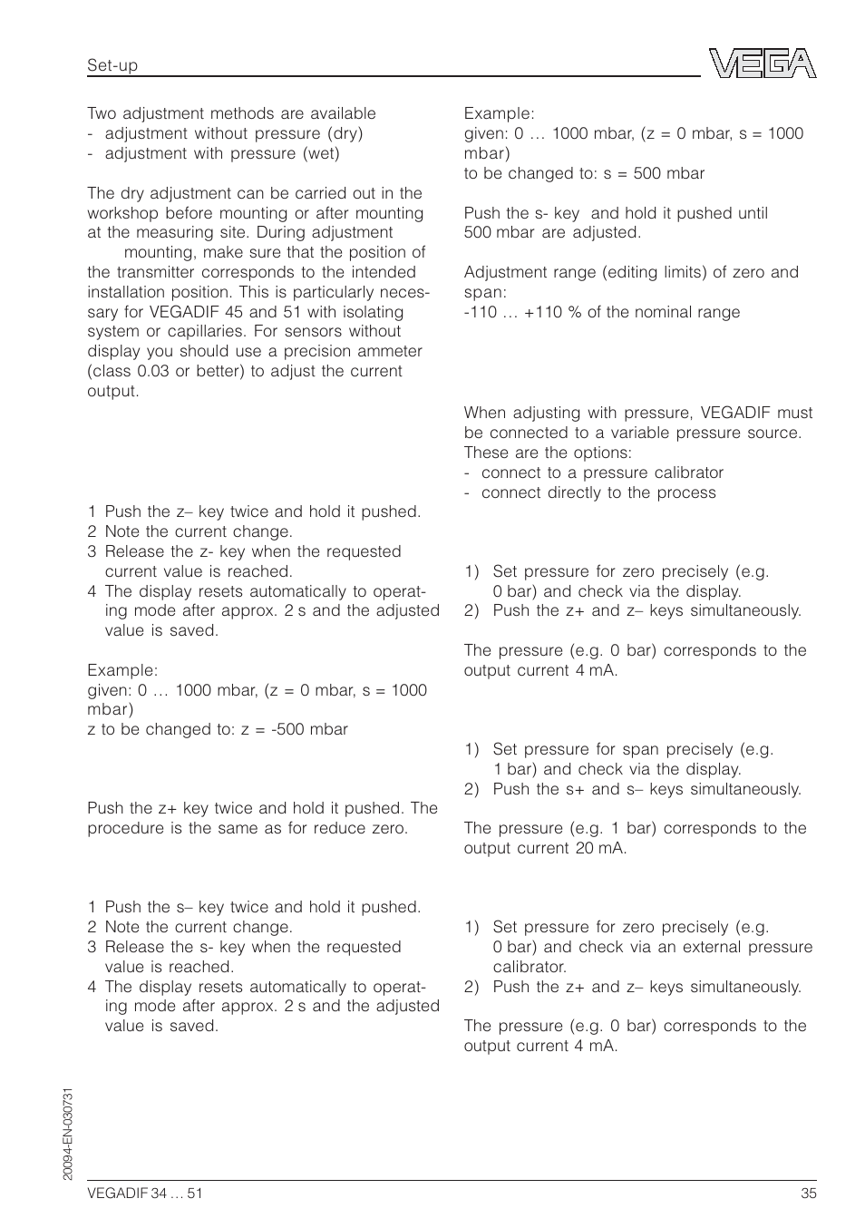 VEGA VEGADIF 34 … 51 User Manual | Page 35 / 64