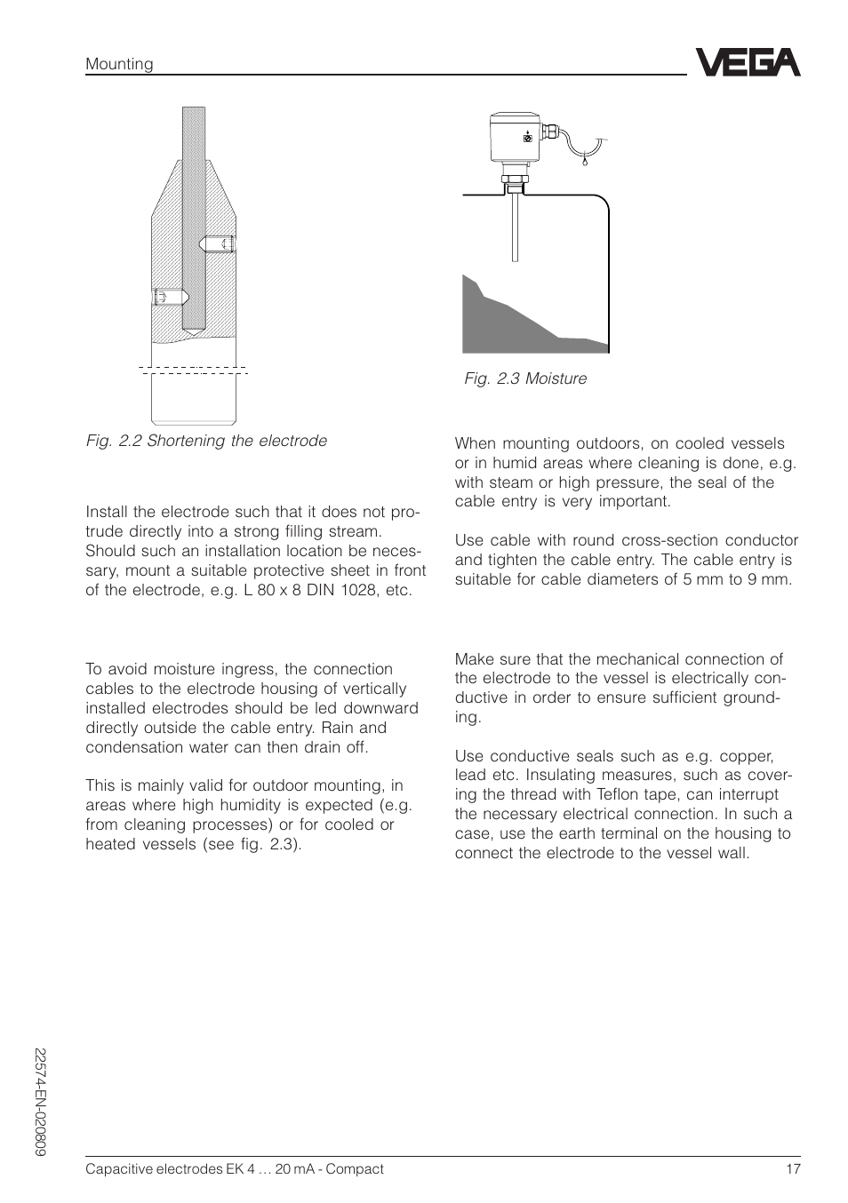 VEGA Capacitive electrodes EK 4 … 20 mA - Compact User Manual | Page 17 / 40