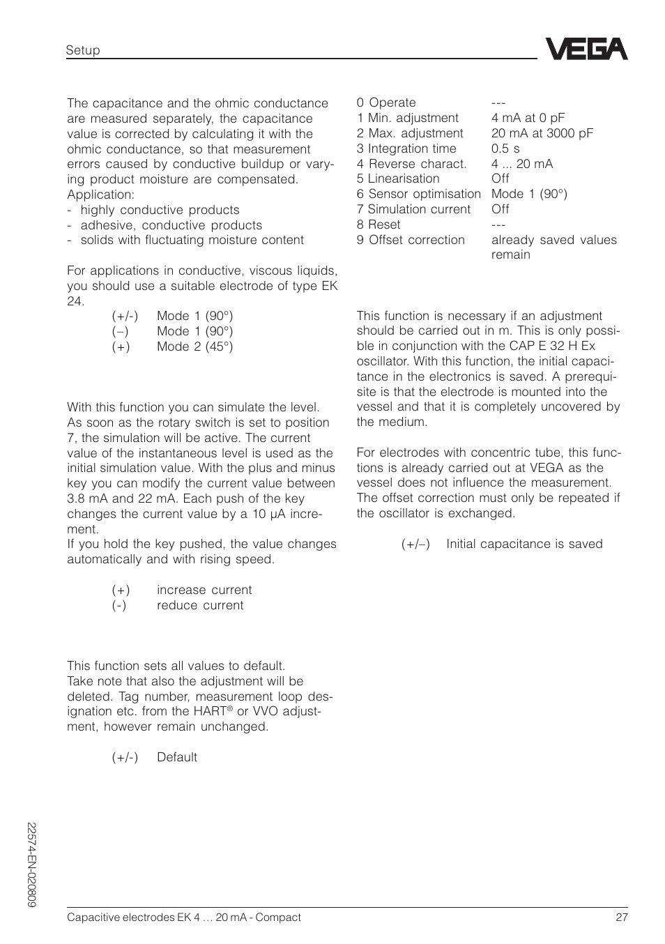 VEGA Capacitive electrodes EK 4 … 20 mA - Compact User Manual | Page 27 / 40