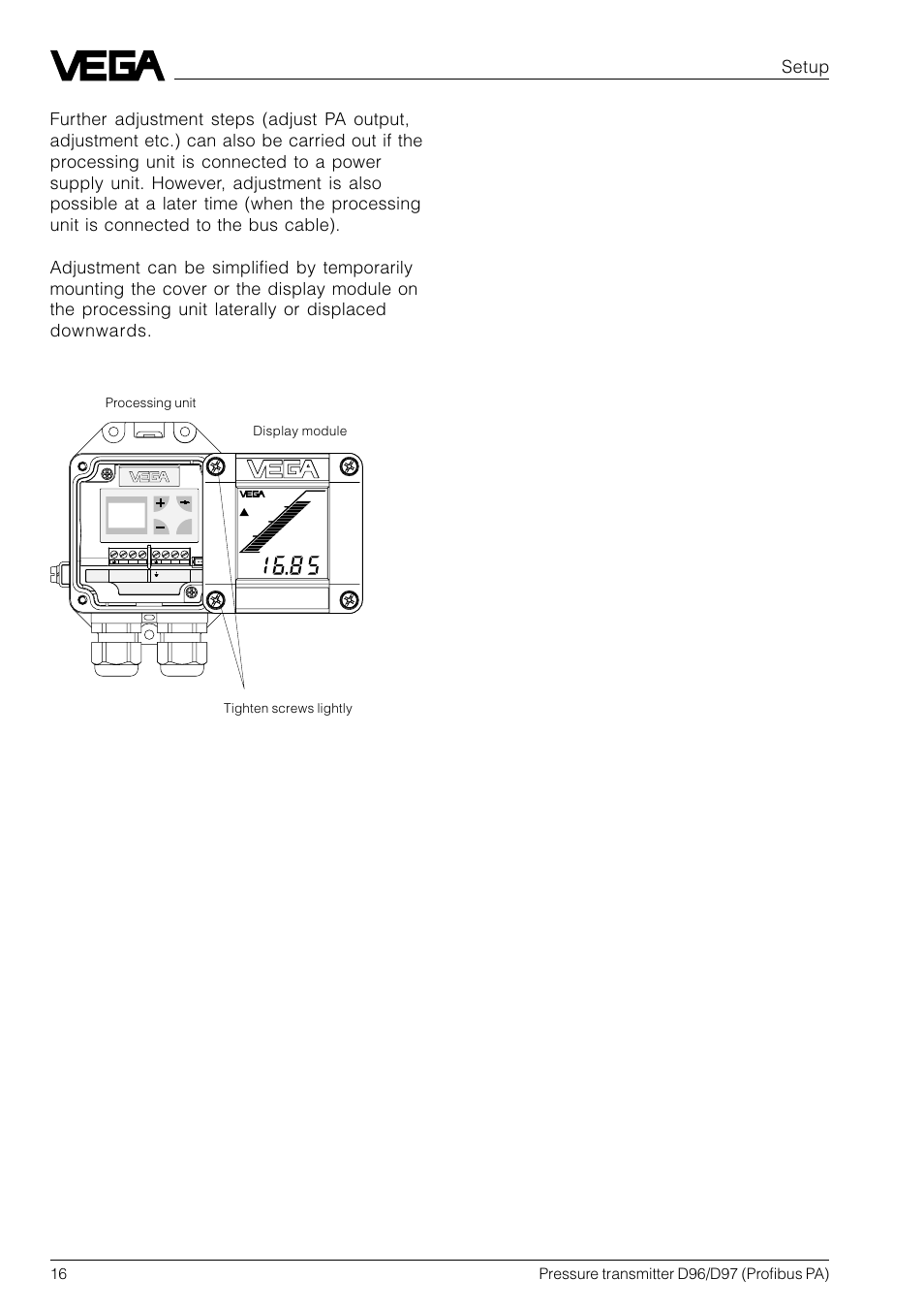 0 - 20 bar | VEGA D96_D97 Profibus PA User Manual | Page 16 / 36