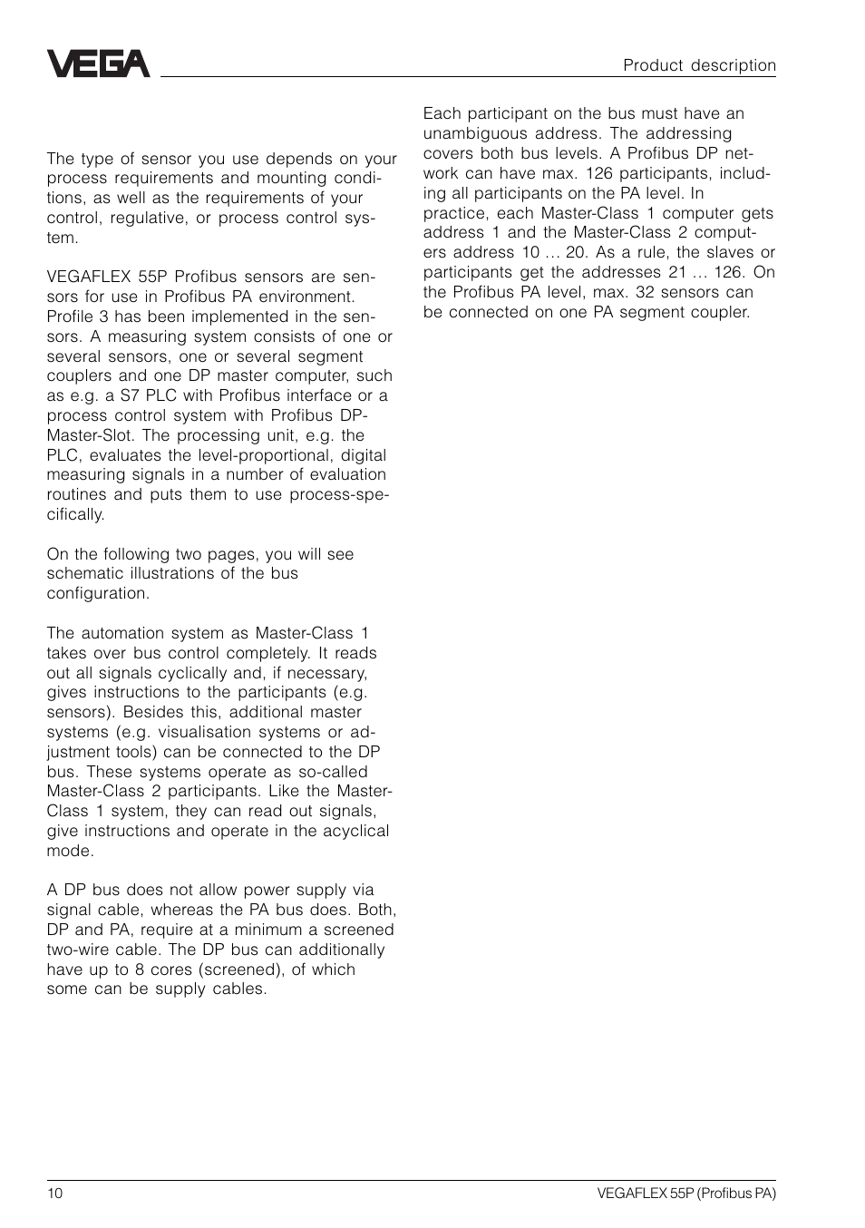 6 bus configuration | VEGA VEGAFLEX 55P (Profibus PA) User Manual | Page 10 / 48