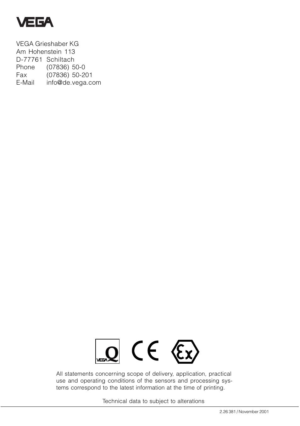 VEGA VEGAFLEX 55P (Profibus PA) User Manual | Page 48 / 48