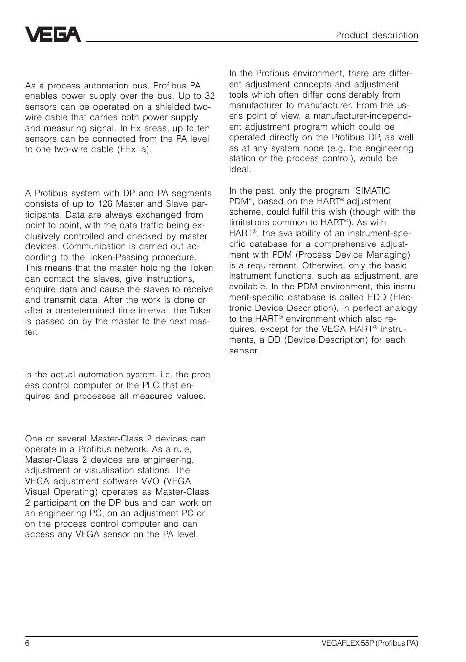 4 profibus output signal | VEGA VEGAFLEX 55P (Profibus PA) User Manual | Page 6 / 48
