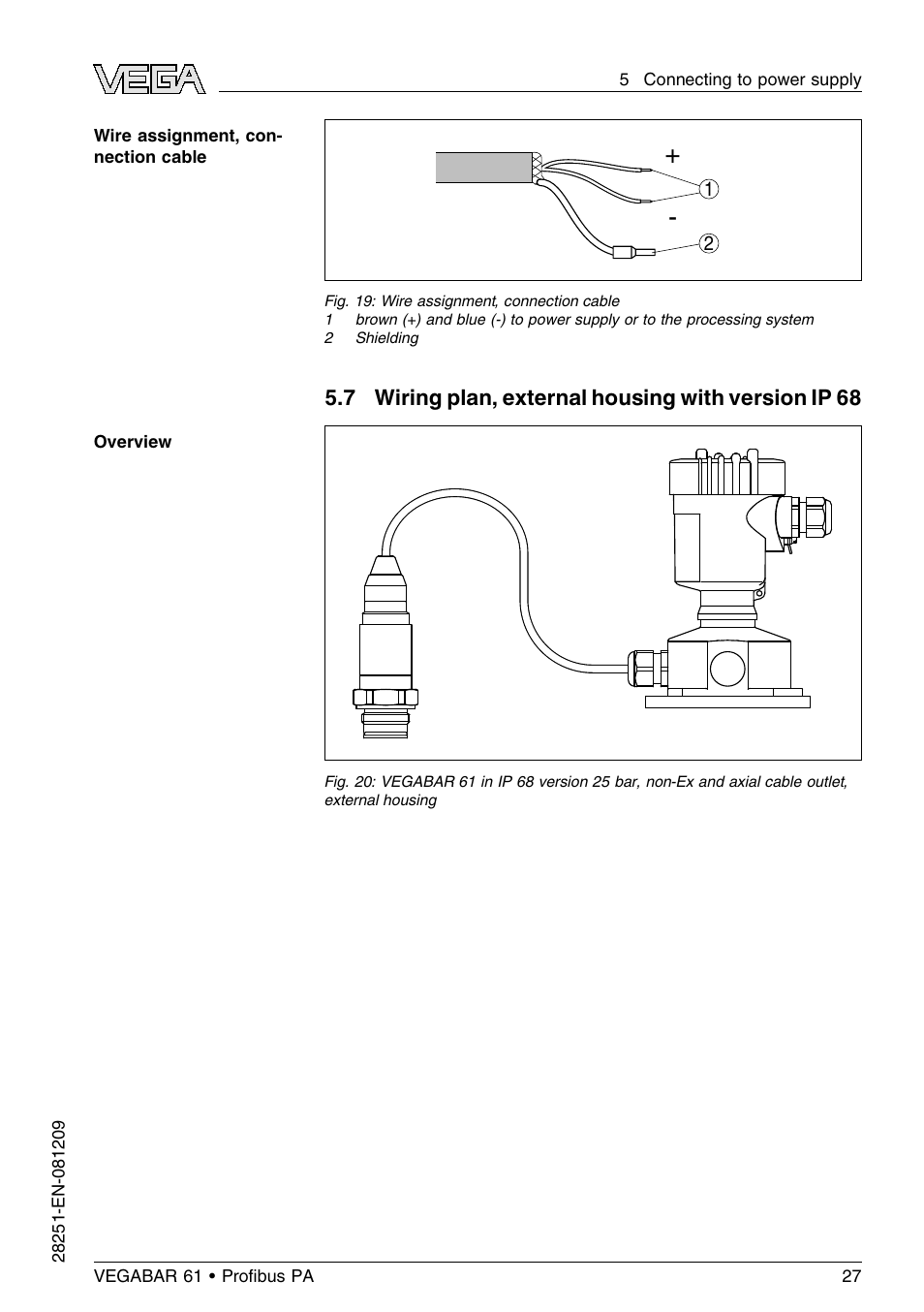 VEGA VEGABAR 61 Proﬁbus PA User Manual | Page 27 / 84