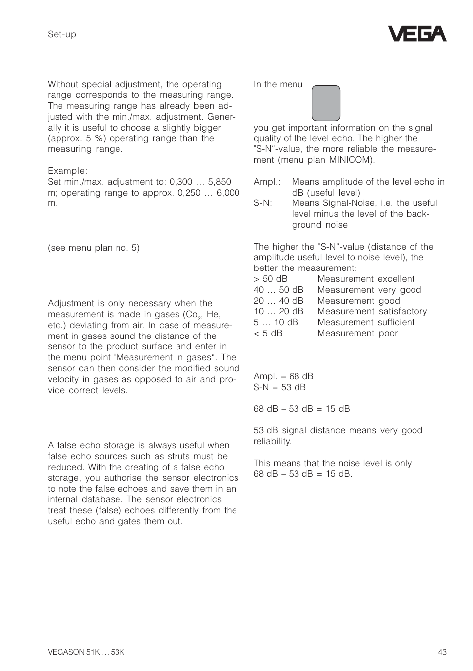 VEGA VEGASON 51K…53K User Manual | Page 43 / 52