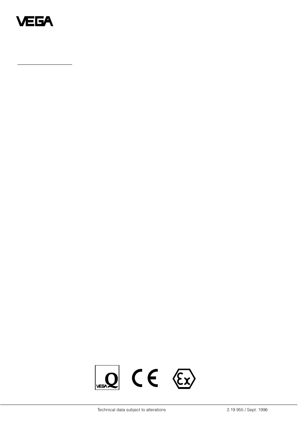 VEGA VEGASEL 643 User Manual | Page 16 / 16