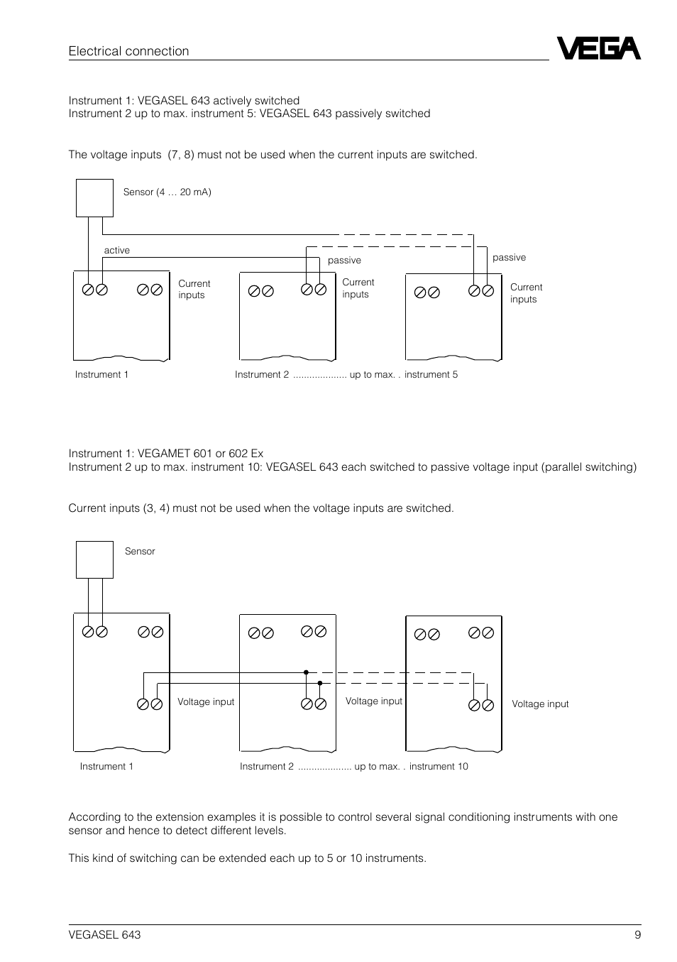 Electrical connection | VEGA VEGASEL 643 User Manual | Page 9 / 16