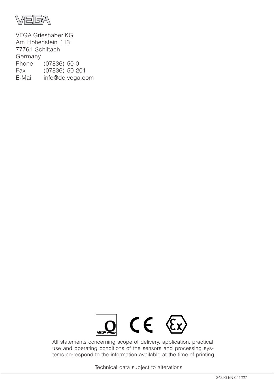 VEGA VEGAPULS 51K…54K Profibus PA User Manual | Page 60 / 60