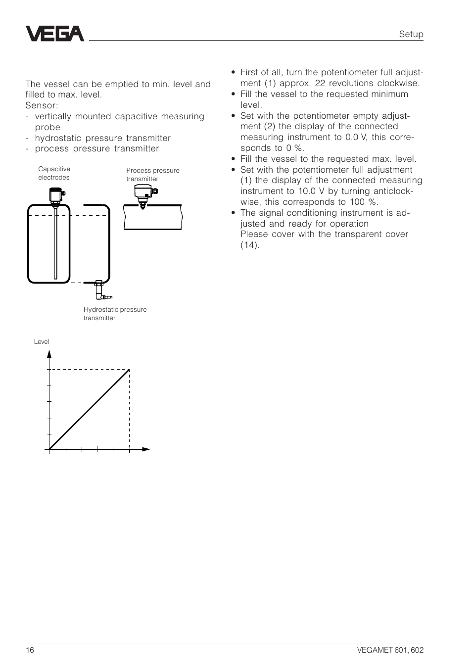 Adjustment example 1 | VEGA VEGAMET 602 User Manual | Page 16 / 20