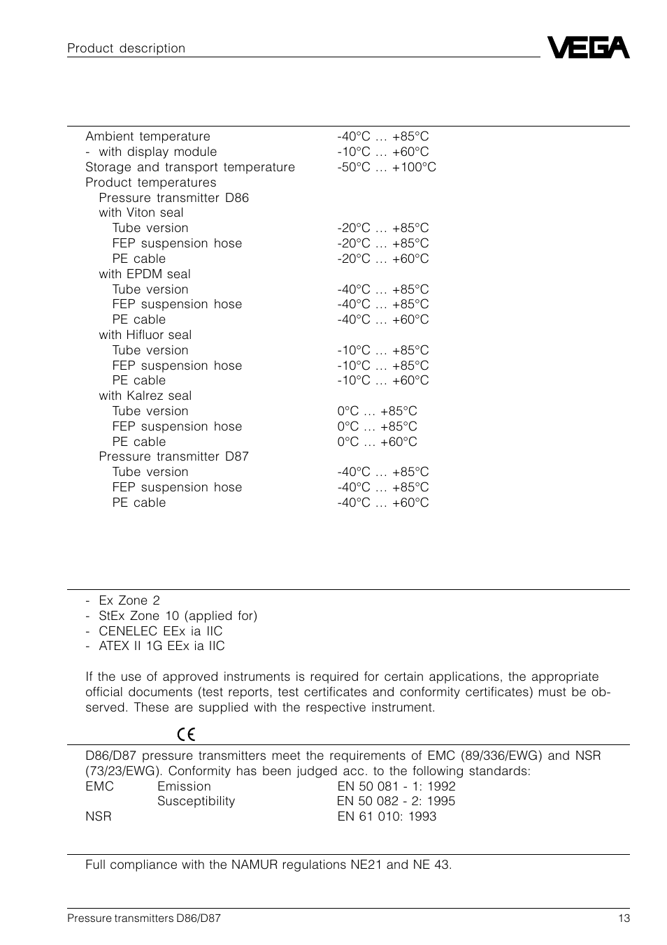 6 approvals and certificates | VEGA D86_D87 Hydrostatic pressure transmitters User Manual | Page 13 / 40