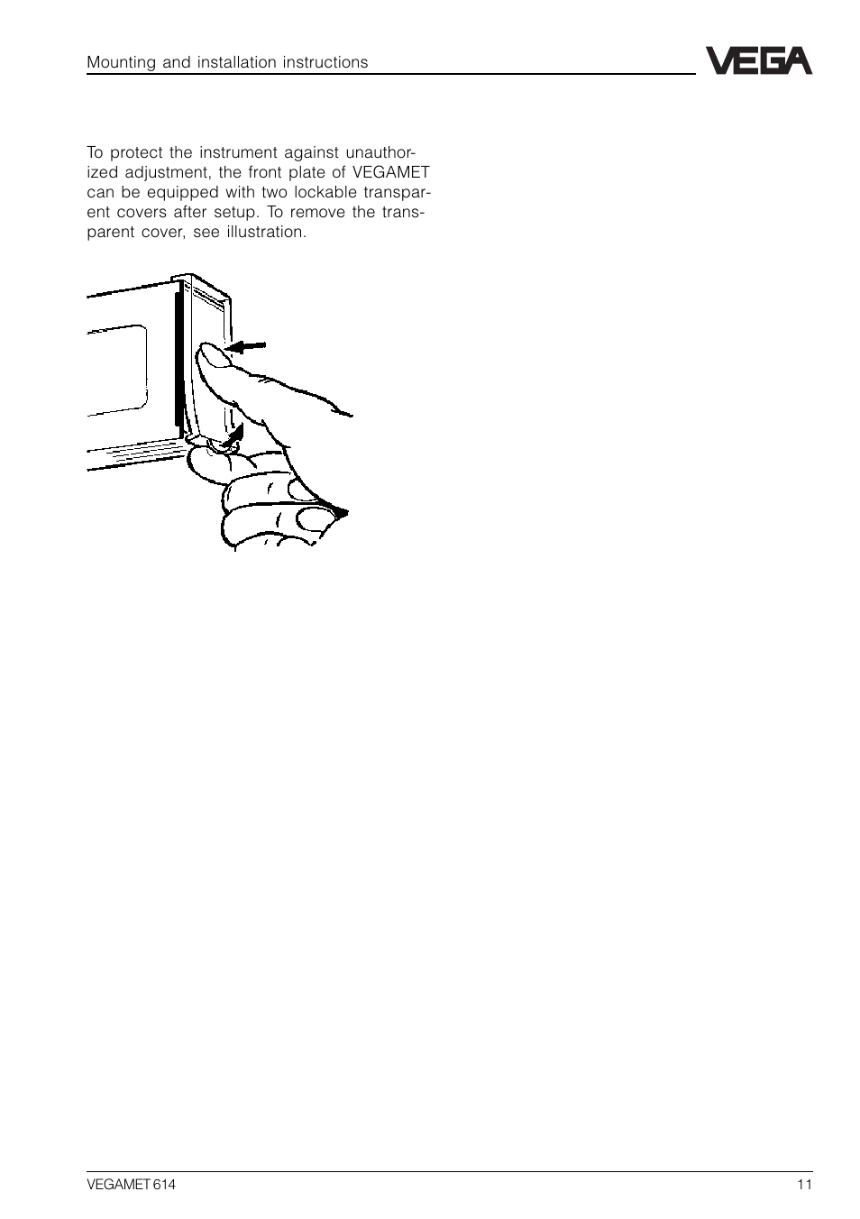 VEGA VEGAMET 614 User Manual | Page 11 / 56