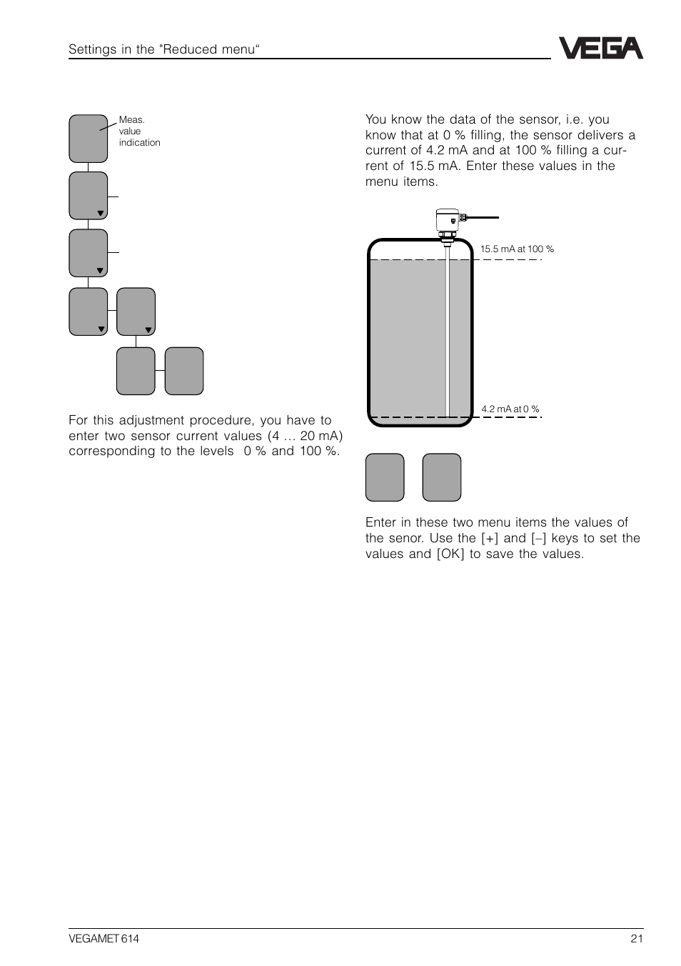 3 adjustment without medium | VEGA VEGAMET 614 User Manual | Page 21 / 56