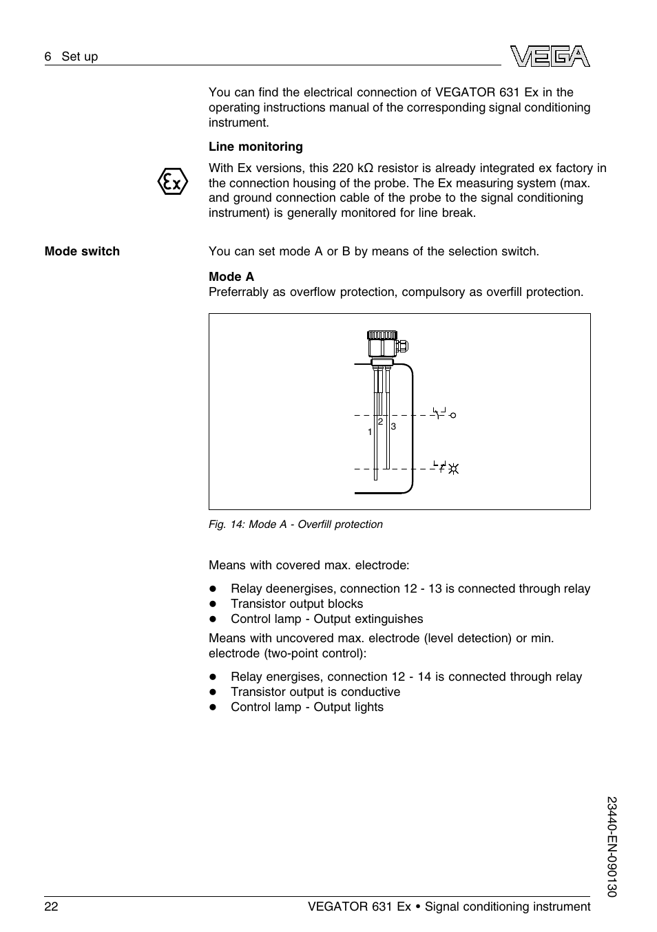 VEGA VEGATOR 631 Ex User Manual | Page 22 / 32