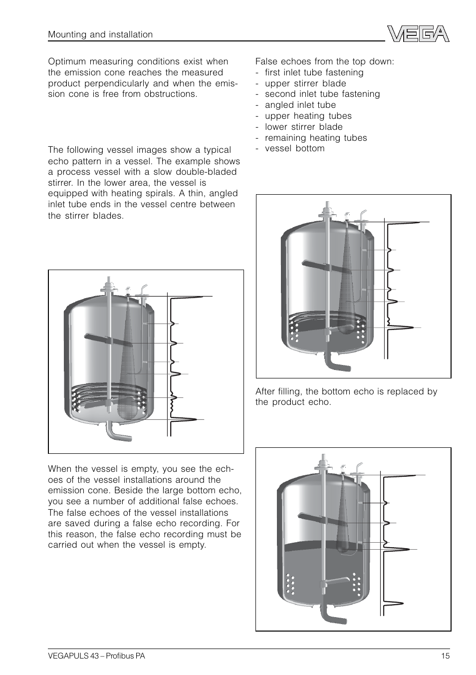 VEGA VEGAPULS 43 Profibus PA User Manual | Page 15 / 60