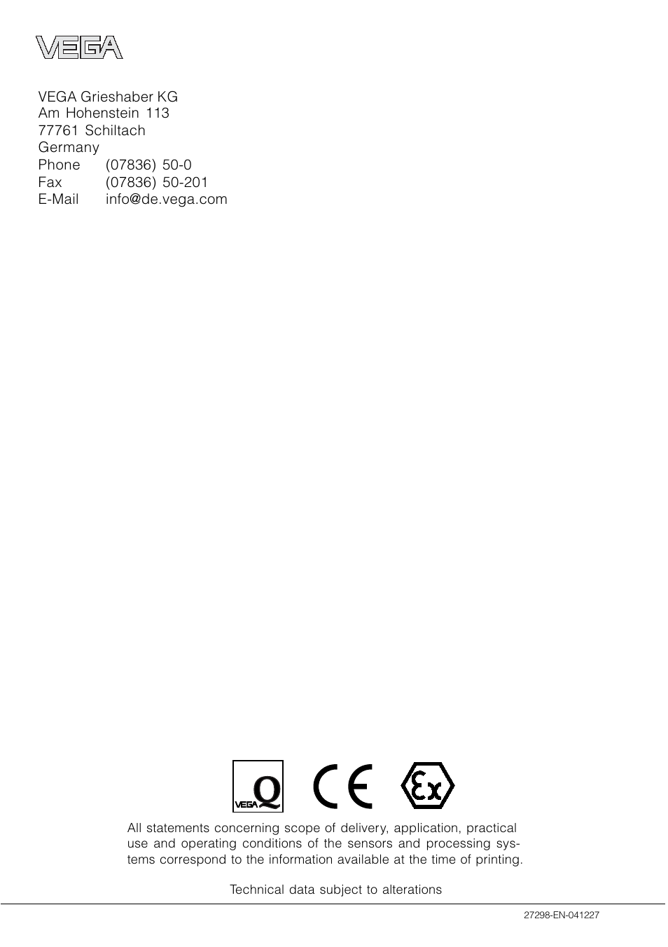 VEGA VEGAPULS 43 Profibus PA User Manual | Page 60 / 60