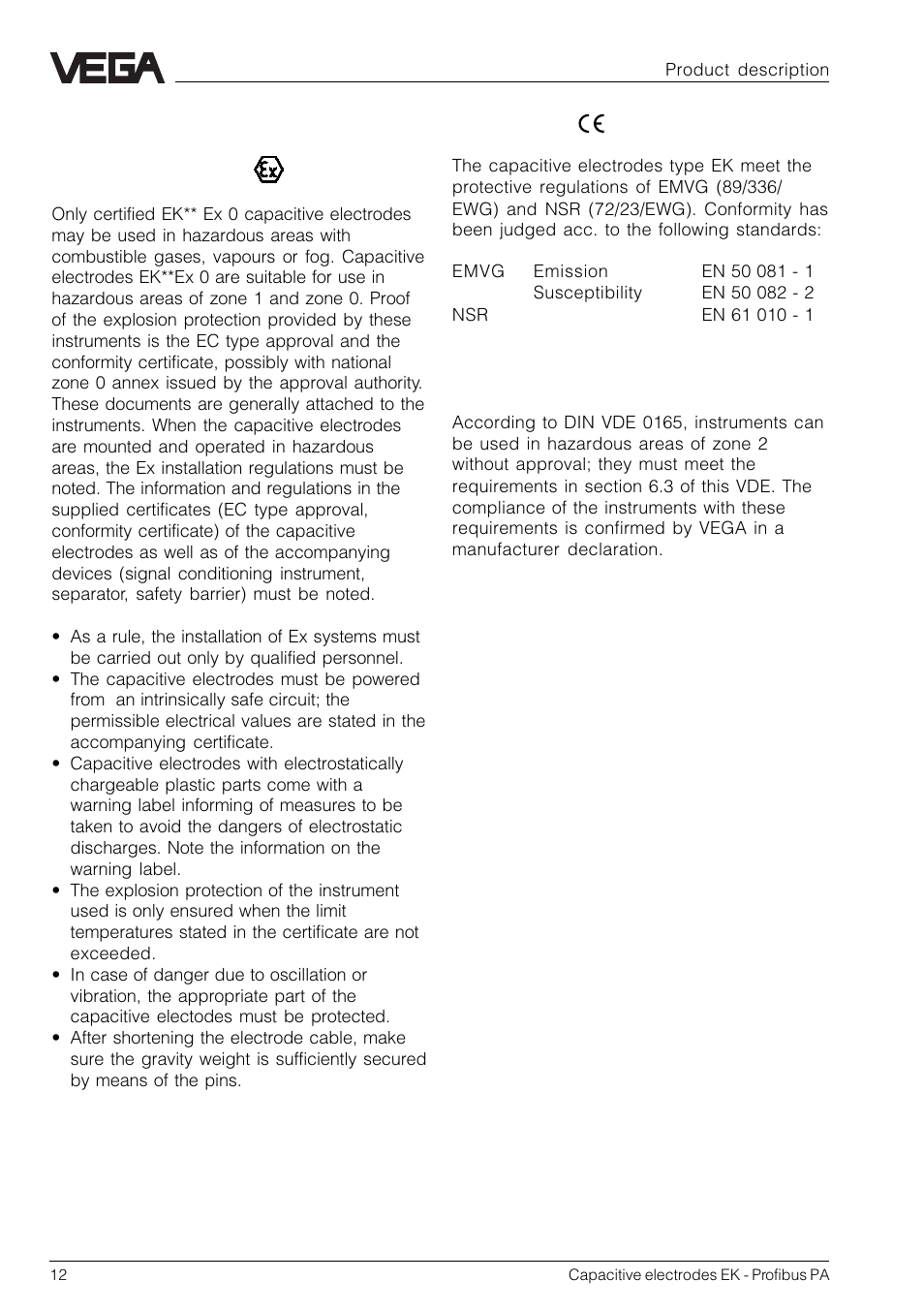 4 approvals | VEGA Capacitive electrodes EK Profibus PA User Manual | Page 12 / 56