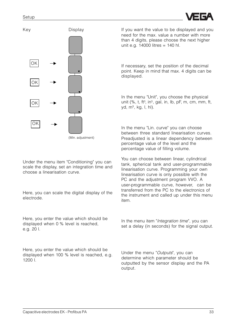 VEGA Capacitive electrodes EK Profibus PA User Manual | Page 33 / 56