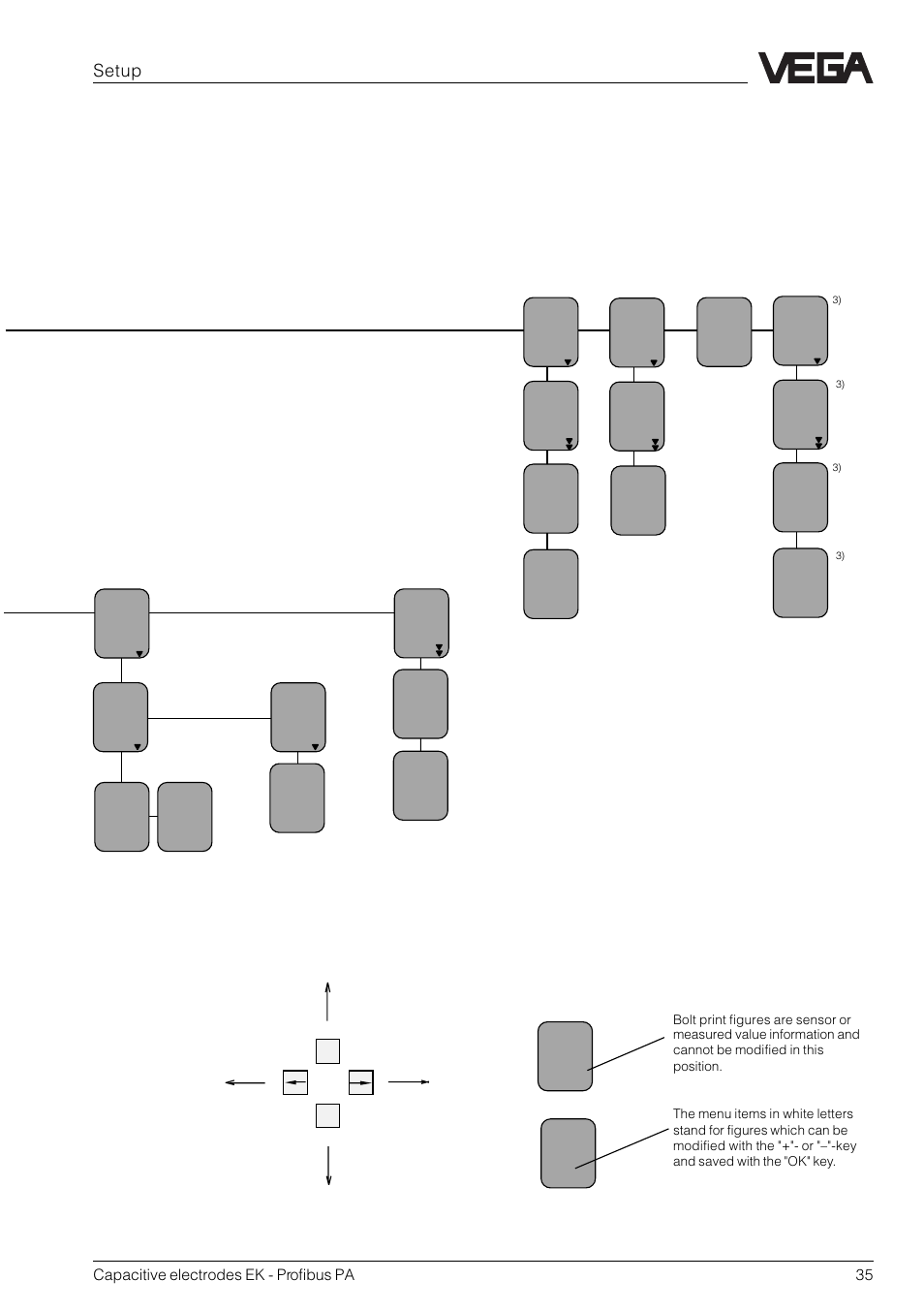 Setup | VEGA Capacitive electrodes EK Profibus PA User Manual | Page 35 / 56