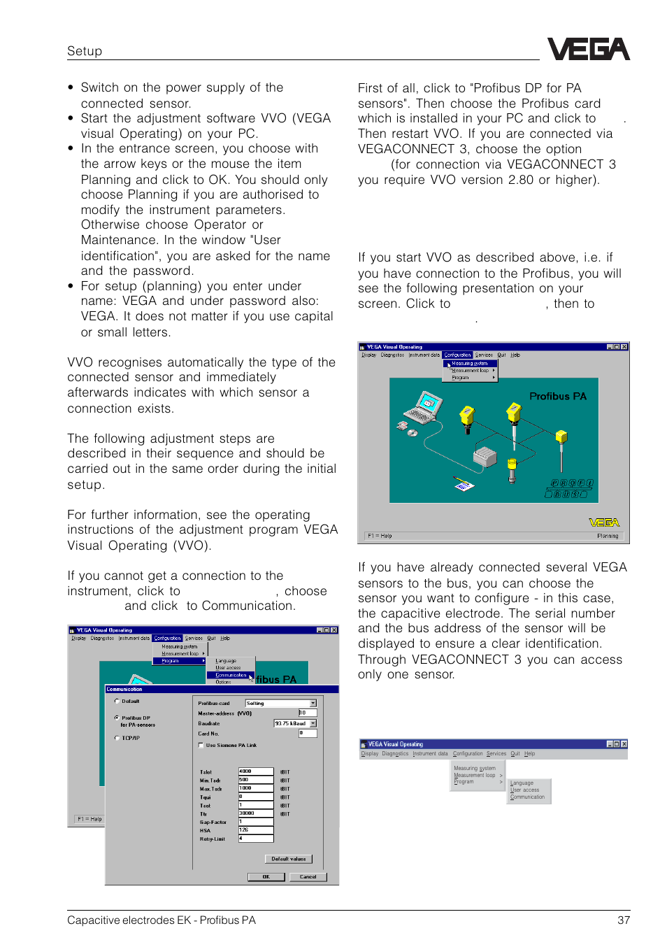 VEGA Capacitive electrodes EK Profibus PA User Manual | Page 37 / 56