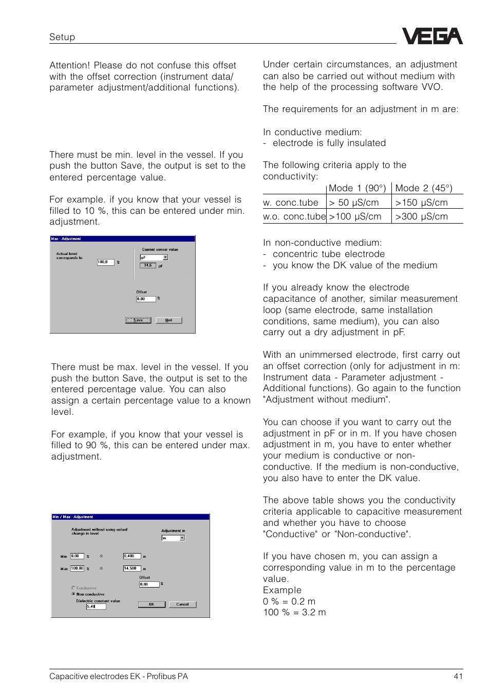 VEGA Capacitive electrodes EK Profibus PA User Manual | Page 41 / 56