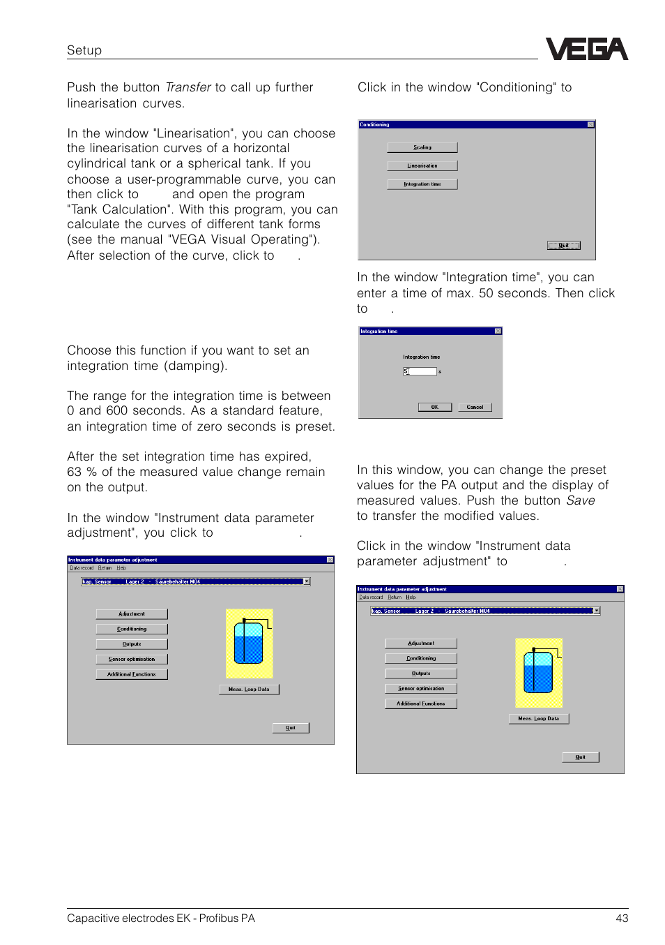 VEGA Capacitive electrodes EK Profibus PA User Manual | Page 43 / 56