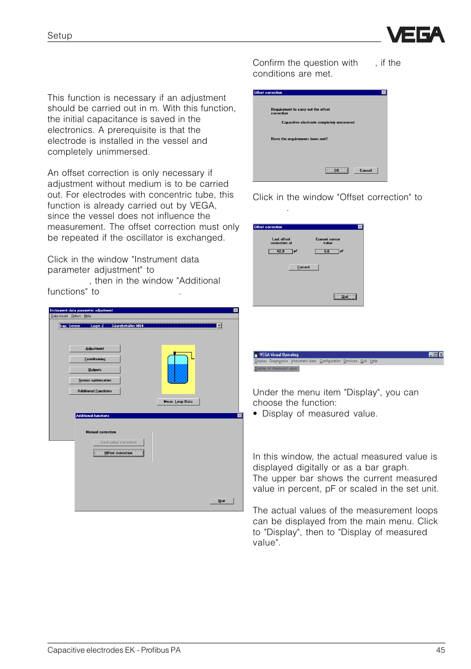 VEGA Capacitive electrodes EK Profibus PA User Manual | Page 45 / 56