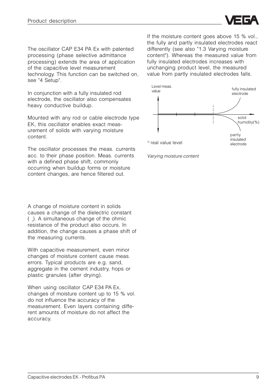Oscillator, Varying moisture content | VEGA Capacitive electrodes EK Profibus PA User Manual | Page 9 / 56