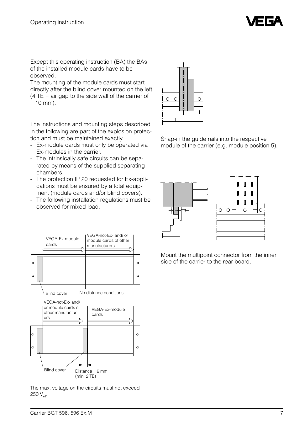 3 mounting, Bgt 596, Bgt 596 ex.m | Mounting steps | VEGA BGT 596-596 Ex.M User Manual | Page 7 / 8