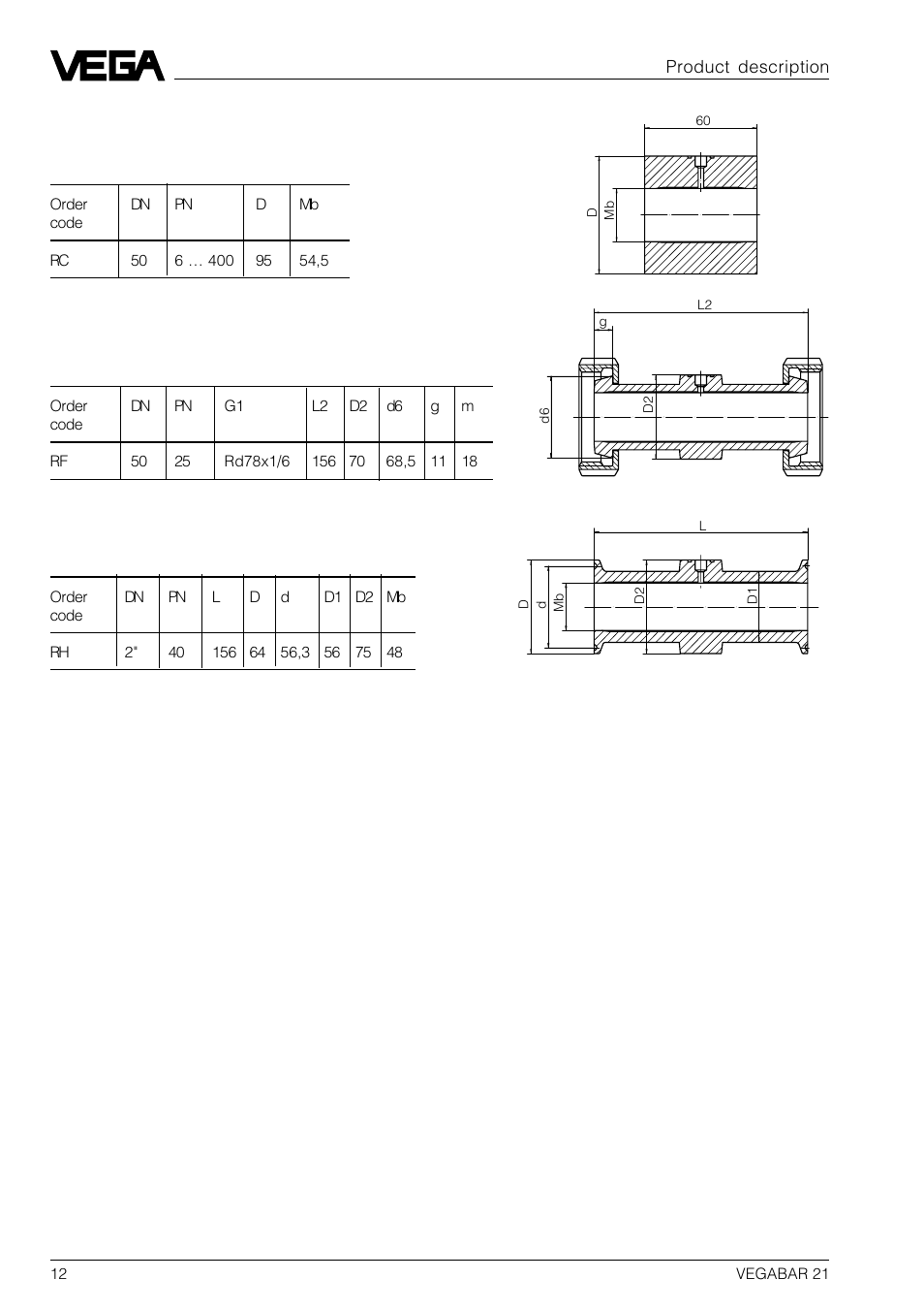 VEGA VEGABAR 21 User Manual | Page 12 / 28
