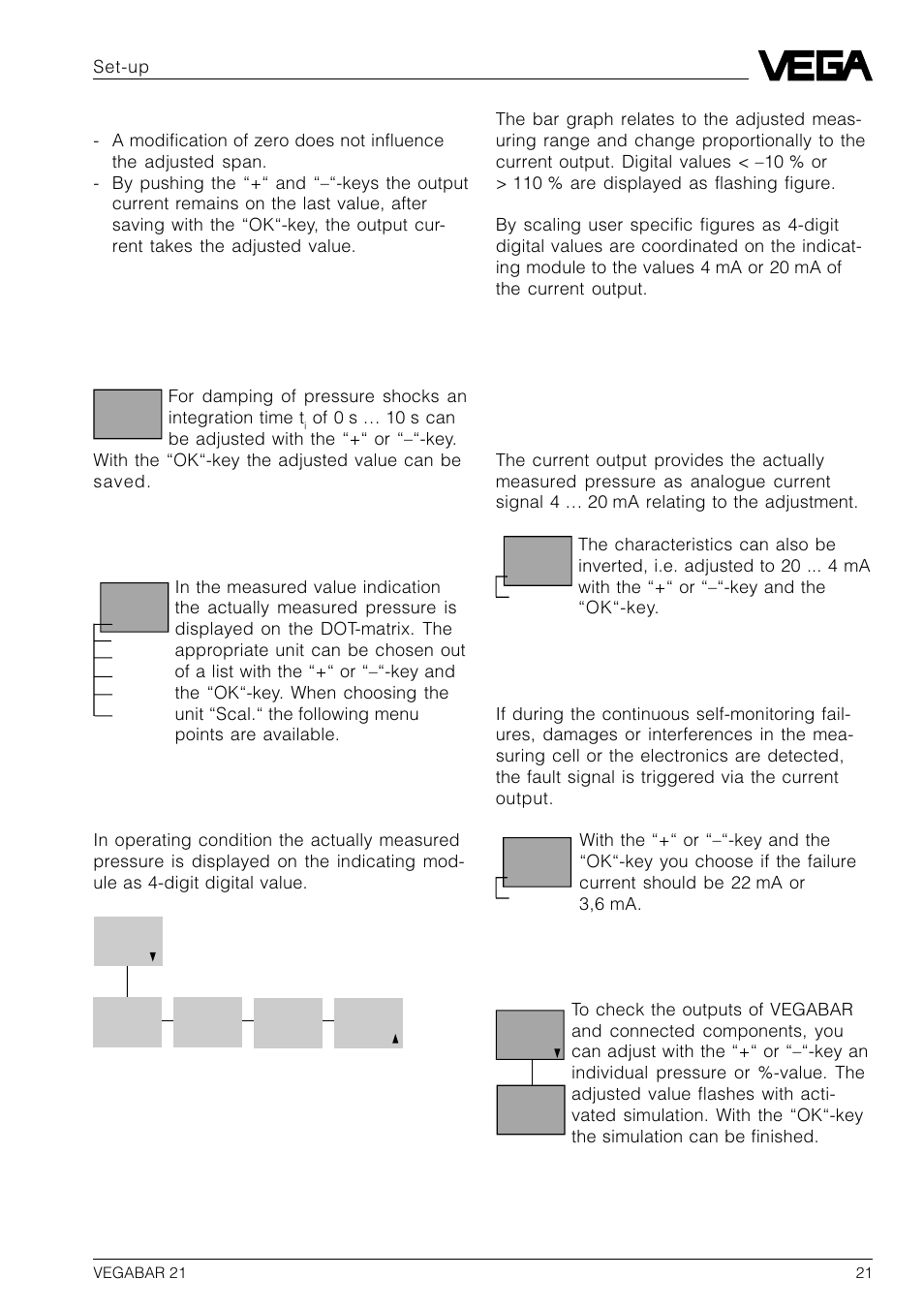 Processing, Outputs | VEGA VEGABAR 21 User Manual | Page 21 / 28