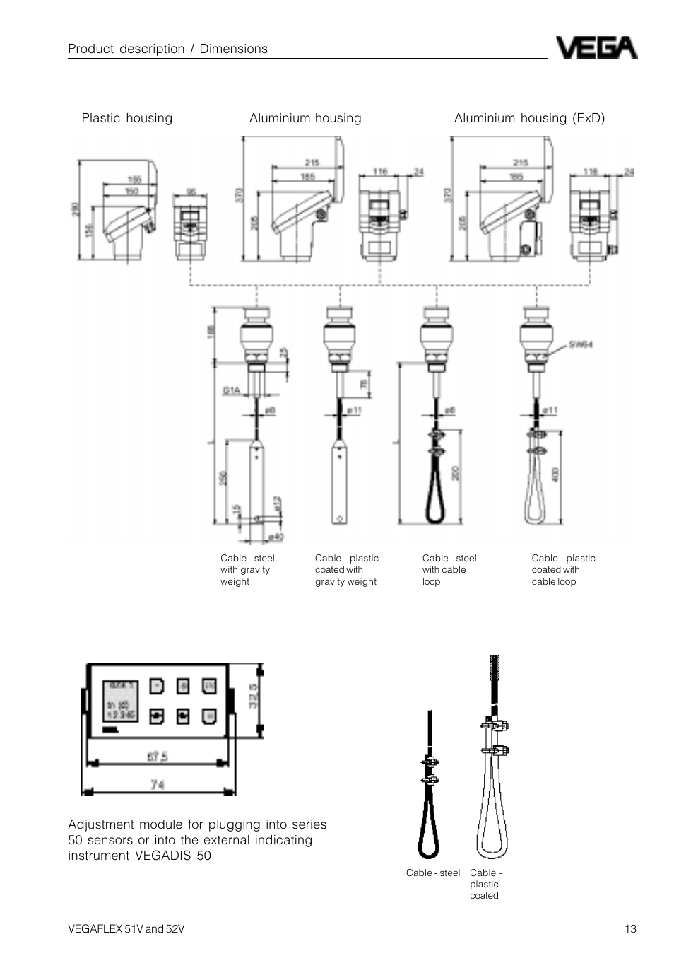 VEGA VEGAFLEX 52V User Manual | Page 13 / 36