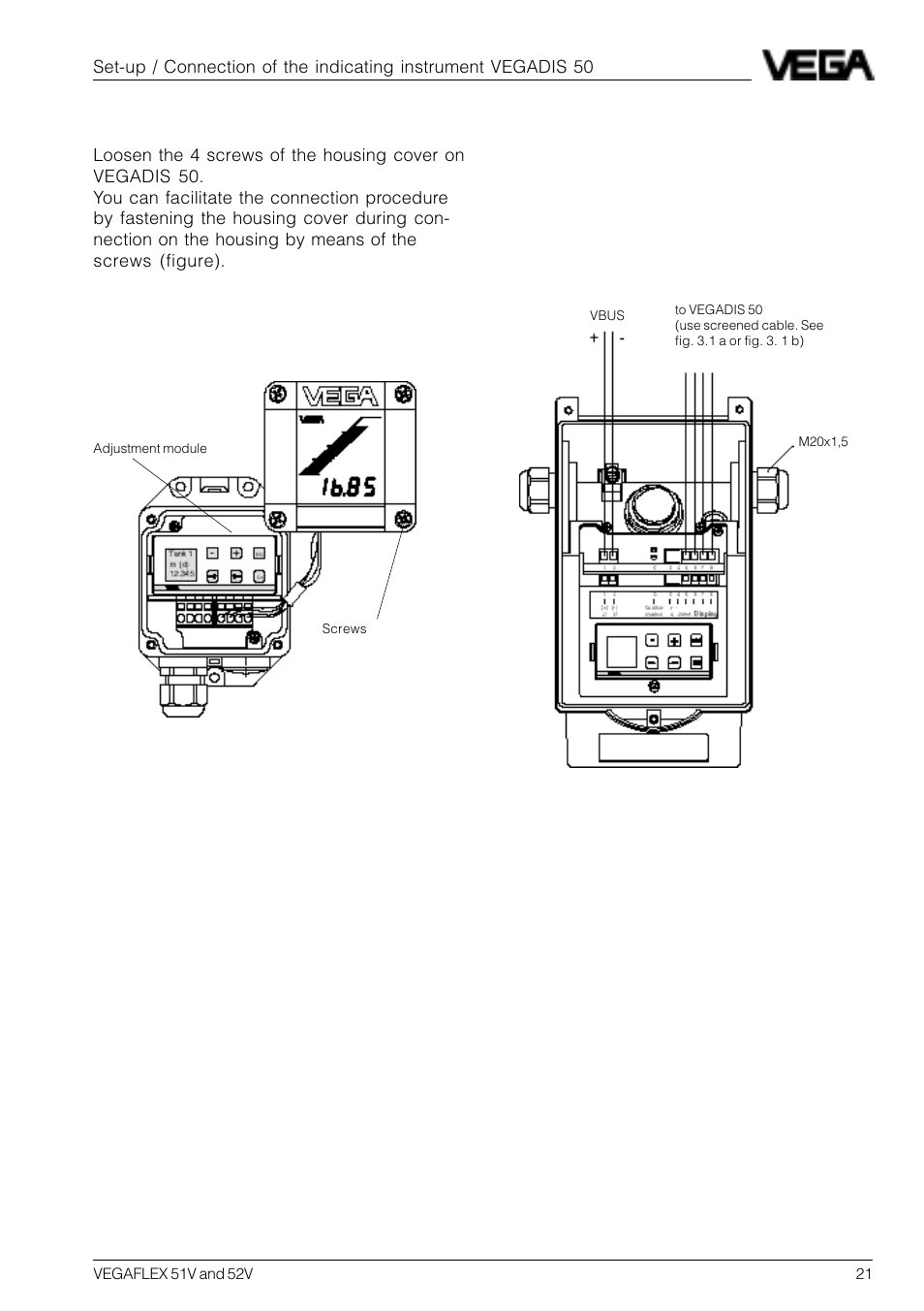 Two-wire sensor | VEGA VEGAFLEX 52V User Manual | Page 21 / 36