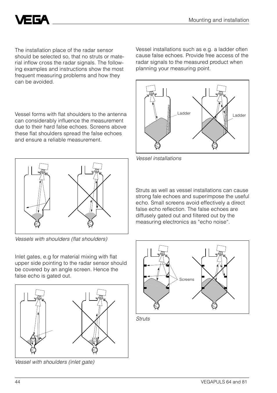 5 false echoes | VEGA VEGAPULS 81 User Manual | Page 44 / 84