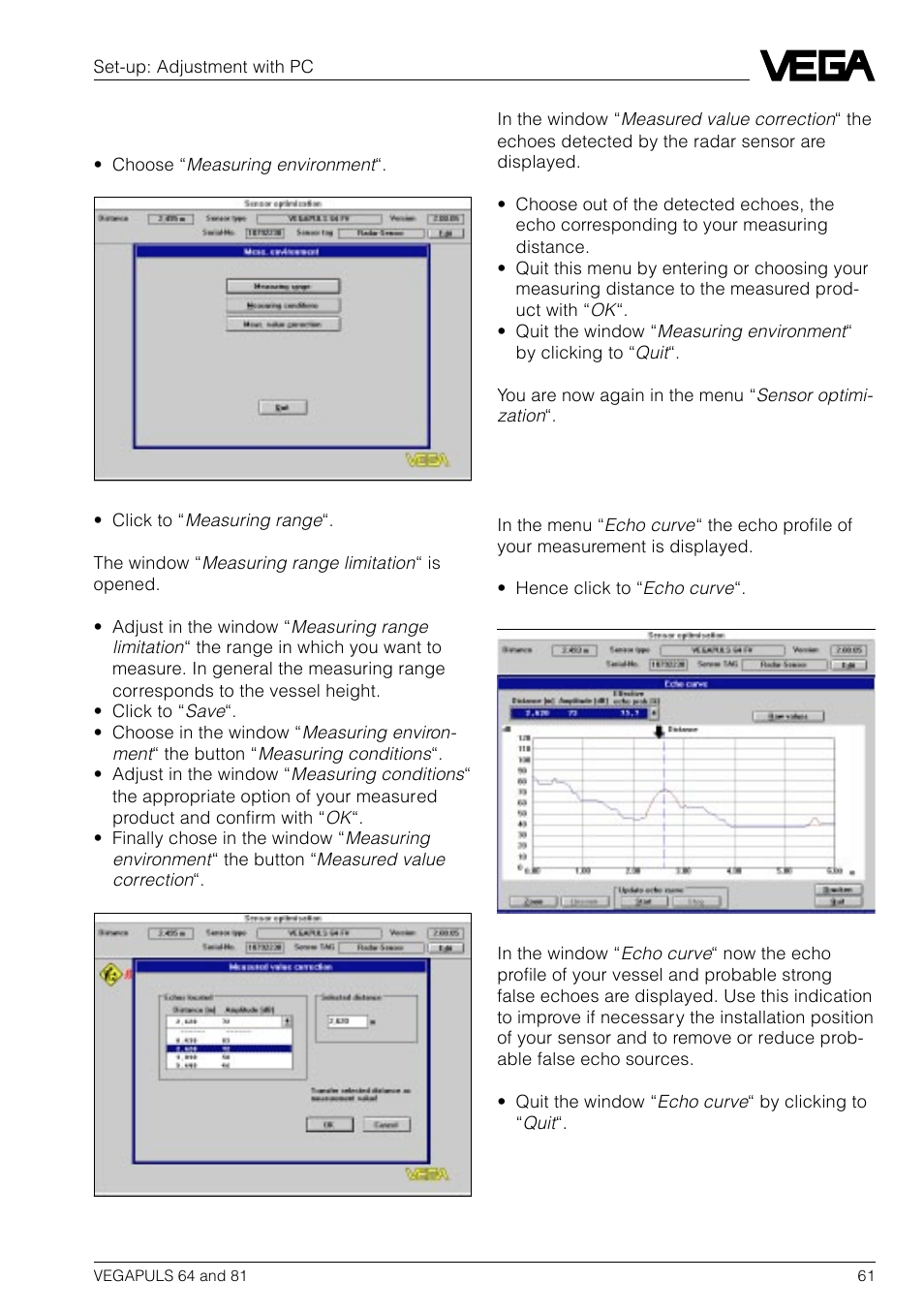 VEGA VEGAPULS 81 User Manual | Page 61 / 84