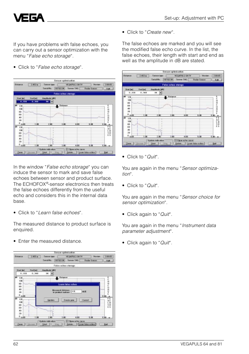VEGA VEGAPULS 81 User Manual | Page 62 / 84