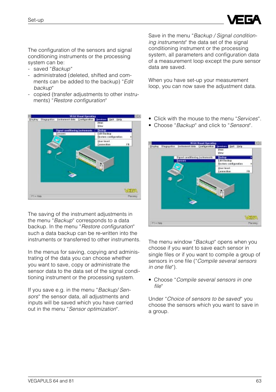 3 save and copy adjustment data | VEGA VEGAPULS 81 User Manual | Page 63 / 84