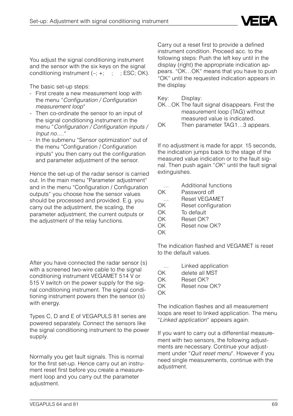 VEGA VEGAPULS 81 User Manual | Page 69 / 84