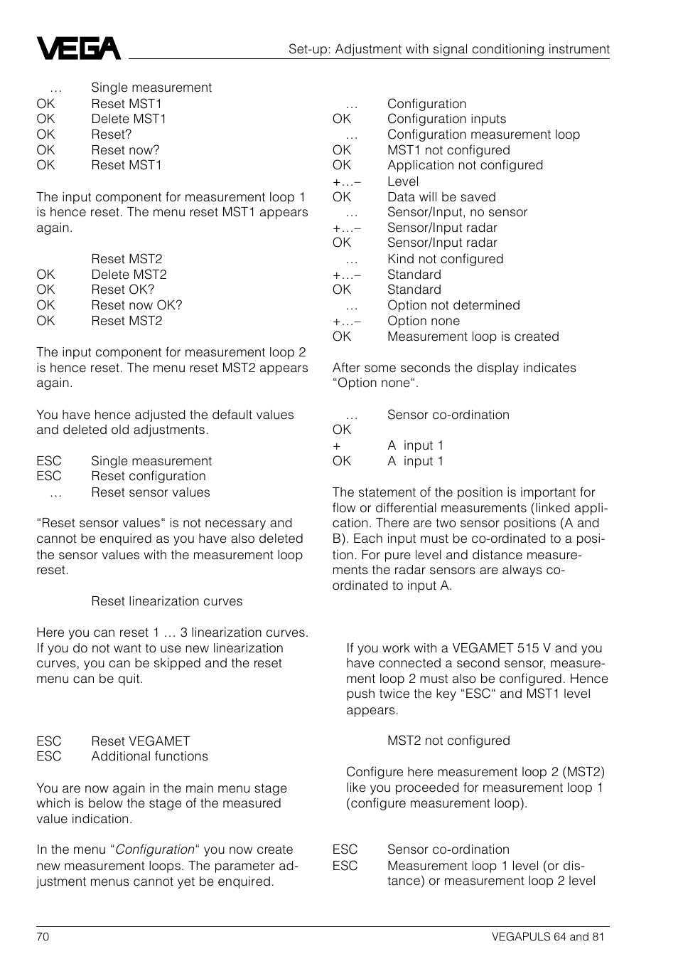VEGA VEGAPULS 81 User Manual | Page 70 / 84