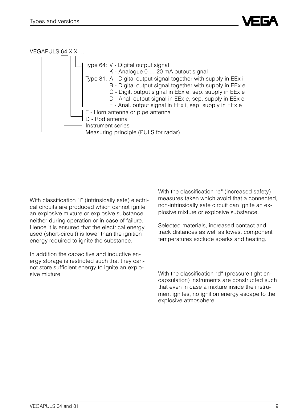 VEGA VEGAPULS 81 User Manual | Page 9 / 84