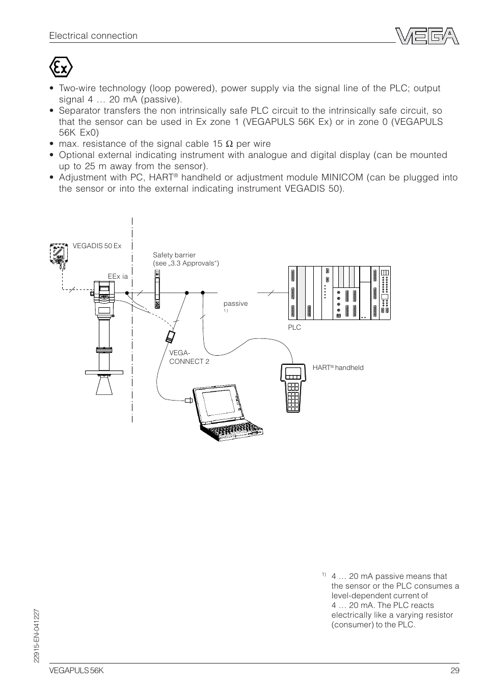Electrical connection | VEGA VEGAPULS 56K User Manual | Page 29 / 68