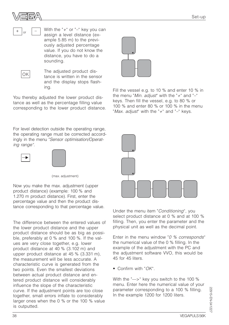 Conditioning | VEGA VEGAPULS 56K User Manual | Page 38 / 68