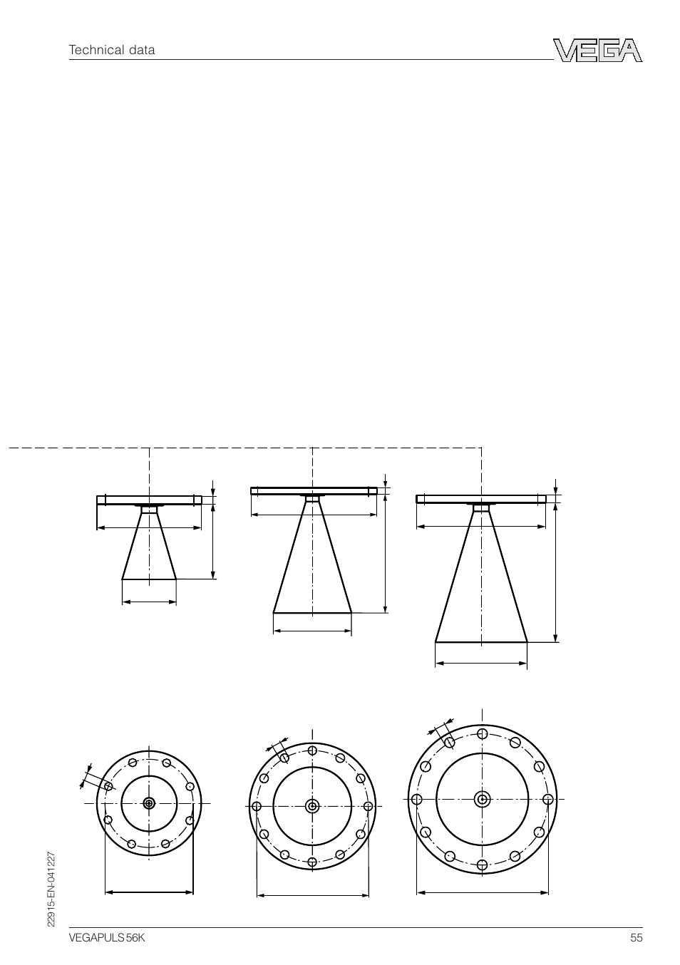 Technical data | VEGA VEGAPULS 56K User Manual | Page 55 / 68