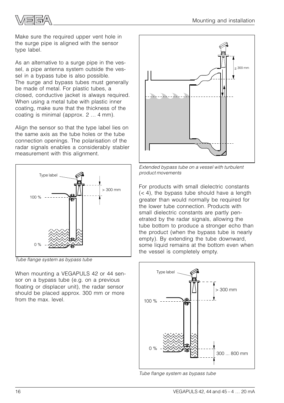 VEGA VEGAPULS 45 4 … 20 mA; HART compact sensor User Manual | Page 16 / 72