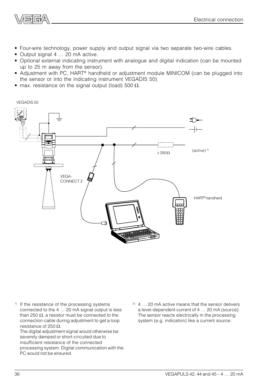 VEGA VEGAPULS 45 4 … 20 mA; HART compact sensor User Manual | Page 36 / 72