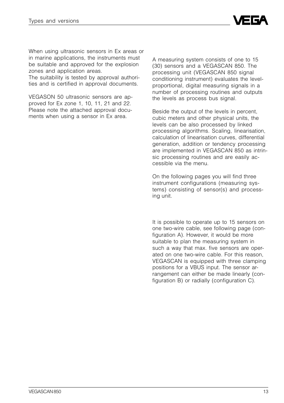 5 approvals, 6 configuration of measuring systems | VEGA VEGASCAN 850 User Manual | Page 13 / 92