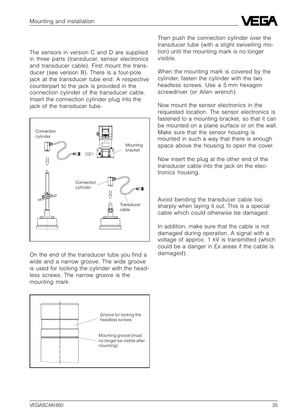 Vegason 54 … 56, version c, d | VEGA VEGASCAN 850 User Manual | Page 35 / 92